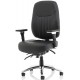 Barcelona Leather Heavy Duty Office Chair  - 158KG Rated 24 Hour Use